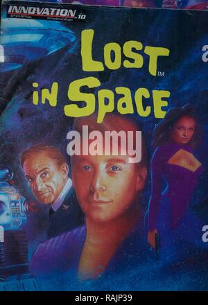 Comic auf der beliebten TV-Serie LOST IN SPACE based Stockfoto