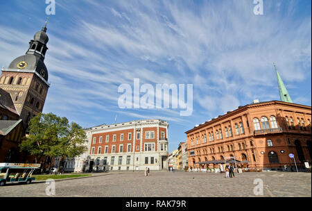 Dom und Domplatz Riga, Lettland Stockfoto