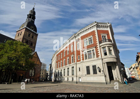 Dom und Domplatz Riga, Lettland Stockfoto