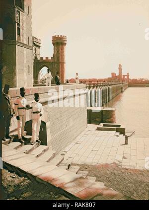 Ägyptische Ansichten der Schwall. In der Nähe der Staustufe aus dem E 1900, Ägypten. Neuerfundene durch Gibon. Klassische Kunst mit einem Neuerfundene Stockfoto