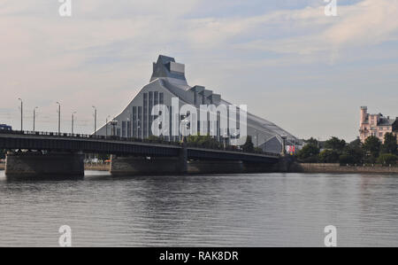 Nationalbibliothek Lettlands, Riga Stockfoto