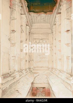 Palmyra. Turm Grab von Elahbel. Interieur mit Decke, Pilaster und Grab Nischen, untere Partie mit Krypta und Neuerfundene Stockfoto