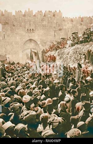 Neby, Nebi Musa Prozession 1898, Nabi Musa ist der Name einer Website in der West Bank geglaubt, das Grab des Mose zu neu konzipiert werden. Stockfoto