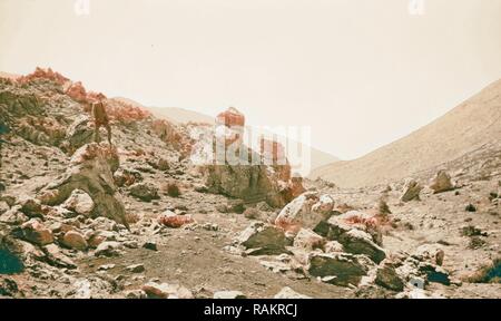 1925, bis an den Berg Hermon, auch Jabal al-Shaykh, Berg der Sheikh oder Jabal Haramun, sein Gipfel verläuft die Grenze neuerfundene Stockfoto