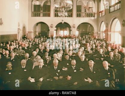 IMC, Internationale Missionsrat Delegierten in der deutschen Kirche in Olivet. 1928, Jerusalem, Israel. Neuerfundene Stockfoto