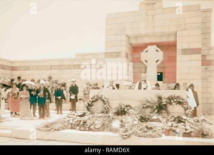 Erfassen & Besetzung Palästinas. Outdoor Begräbnis Monument' ihre Namen für immer leben. 1917. Neuerfundene Stockfoto