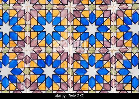 Vintage portugiesischen azulejo keramische Kacheln in Sintra. Portugal Stockfoto