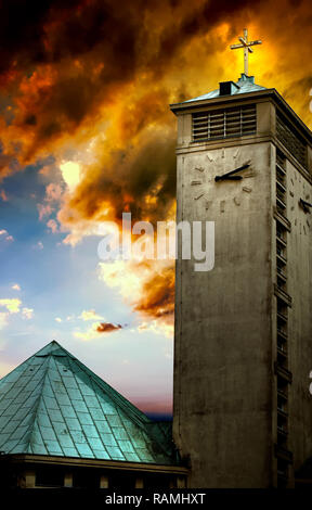 Das Christentum Religion Temple Church Gebäude, nahm ich diesen Schuß in Deutschland Stockfoto