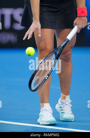 RAC-Arena, Perth, Australien. Am 4. Januar, 2019. Hopman Cup Tennis, die von Mastercard gefördert; Angelique Kerber von Team Deutschland Credit: Aktion plus Sport/Alamy leben Nachrichten Stockfoto