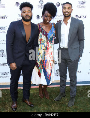 Palm Springs, Kalifornien, USA. 4. Januar, 2019. Regisseur Ryan Coogler, Schauspielerin Danai Gurira und Schauspieler Michael B. Jordanien kommen an verschiedenen Auswirkungen von Creative Awards und 10 Direktoren zu beobachten Brunch Roter Teppich 2019 auf der 30. jährlichen Palm Springs International Film Festival Awards Gala im Parker Palm Springs am 4. Januar 2019 in Palm Springs, Kalifornien, USA. (Foto von Xavier Collin/Image Press Agency) Quelle: Bild Presse Agentur/Alamy leben Nachrichten Stockfoto