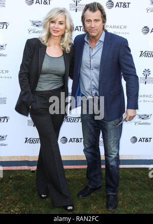 Palm Springs, Kalifornien, USA. 4. Januar, 2019. Schauspielerin Eileen Davidson und Ehemann/Schauspieler Vincent Van Patten kommen an verschiedenen Auswirkungen von Creative Awards und 10 Direktoren zu beobachten Brunch Roter Teppich 2019 auf der 30. jährlichen Palm Springs International Film Festival Awards Gala im Parker Palm Springs am 4. Januar 2019 in Palm Springs, Kalifornien, USA. (Foto von Xavier Collin/Image Press Agency) Quelle: Bild Presse Agentur/Alamy leben Nachrichten Stockfoto