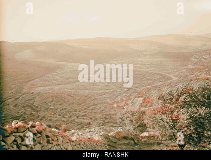 Ain Karim Ansichten. 1934, Jerusalem, Israel. Neuerfundene durch Gibon. Klassische Kunst mit einem modernen Touch neuerfundene Stockfoto