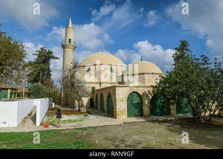 Moschee Hala Sultan Tekke, Larnaka, Zypern, Moschee Hala Sultan Tekke, Zypern Stockfoto