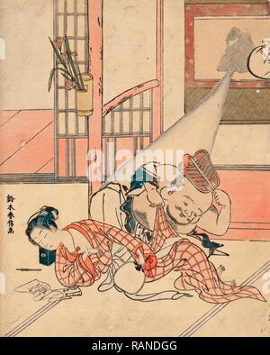 Iro Gonomi kein Nuke Daikoku, Daikoku einen Peek. [1767 oder 1768], 1 Drucken: Holzschnitt, Farbe, 27,4 X 21,5, Drucken zeigt Neuerfundene Stockfoto