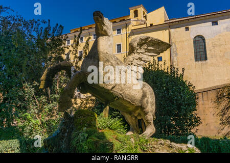 Brunnen von Pegasus in der Villa d'Este in Tivoli, Italien