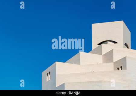 Ansicht des Museum für Islamische Kunst in Doha, Katar. Architekt IM Pei Stockfoto