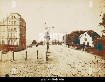 Sarphatistraat links Amstel Hotel, mitte Hoogesluis, Niederlande, P.J.H. Reynet de la Rue, Andries Jager, 1867 überarbeitet Stockfoto