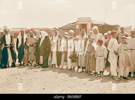 Die Abt. der Gesundheit, Mobile Augenklinik in arabischen Dörfern des Südens Land, N.E. von Gaza neuerfundene Stockfoto