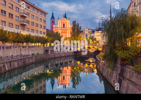 Historische Altstadt von Ljubljana, Slowenien Stockfoto