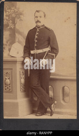 CDV (Carte de Visite) eines viktorianischen Britischen Armee Soldat Stockfoto