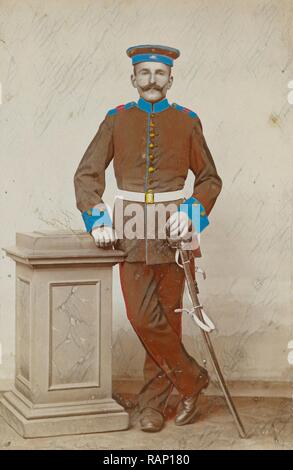 Porträt eines deutschen Soldaten, C. Breitbarth, C. 1890 - C. 1910. Neuerfundene durch Gibon. Klassische Kunst mit einem modernen Touch neuerfundene Stockfoto