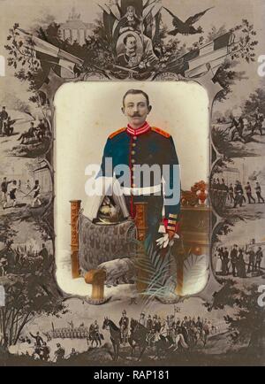 Porträt eines deutschen Soldaten, Emil Giese, C. 1890 - C. 1910. Neuerfundene durch Gibon. Klassische Kunst mit einem modernen Touch neuerfundene Stockfoto