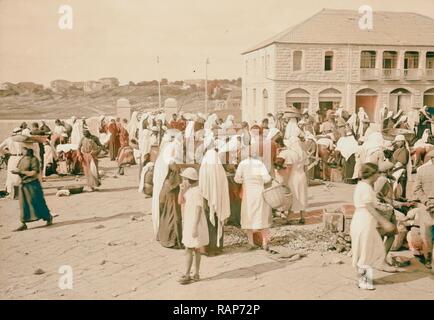 Temporäre Gemüsemarkt am Romema, Jerusalem. Eine temporäre Markt auf der Jaffa Straße im Stadtteil Romema neuerfundene Stockfoto