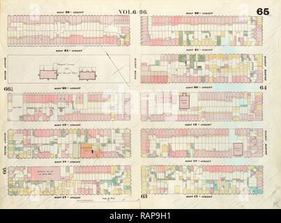 Platte65: Karte von West 22. Straße, Eighth Avenue, West 17th Street, 10 Avenue begrenzt. 1857, 1862, Perris und Neuerfundene Stockfoto