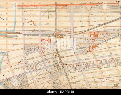 Platte 7: von 60th Street und Seventh Avenue, 66th Street, Stewart Avenue, 75th Street, Fourth Avenue, 72nd Street neuerfundene Stockfoto