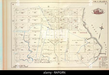 Vol. 2. Platte, C. Karte durch Abteilung Pl., Newtown Creek, Orient St., vandervoort Ave. gebunden, einschließlich Amos St., Bennett neuerfundene Stockfoto