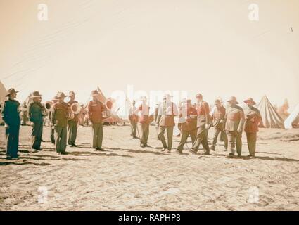 Ankunft in Palästina von Herrn Anthony Eden. Herr Anthony Eden, von Gen. Allan durch eine der Australischen neuerfundene begleitet Stockfoto