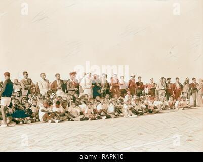 Dritte jährliche Sportveranstaltung der staatlichen Schulen der Jerusalem sub-District, auf Regierung arabische Hochschule neuerfundene Stockfoto