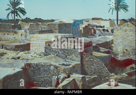 Von Jaffa nach Jerusalem, Lydda wohnten. Apostelgeschichte 932-38. 1950, Israel, Lod. Neuerfundene durch Gibon. Klassische Kunst mit einem modernen Touch neuerfundene Stockfoto