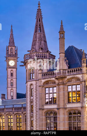 1898 Die Post, ein Hotel, das im Jahr 2017 in den oberen Etagen der Gent Old Post Office Gebäude eröffnet. Gent, Flandern, Belgien Stockfoto