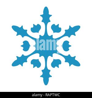 Einfach isoliert Schneeflocke Stock Vektor