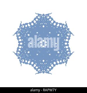 Halbton isoliert Schneeflocke Stock Vektor