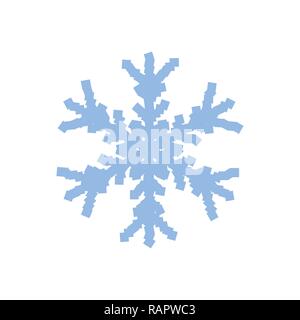 Grunge isoliert Schneeflocke Stock Vektor