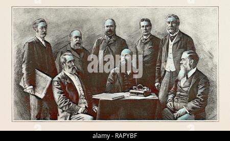 Der Executive Council VON WESTERN AUSTRALIA, 1889: Hon. J.G. Amhurst, Herrn H. O'Grady Lefroy, Herrn John Forrest, C.M.G Neuerfundene Stockfoto