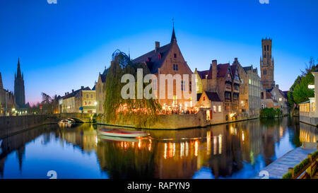 Rozenhoedkaai (Kai Rosenkranz) Brügge, Flandern, Belgien Stockfoto