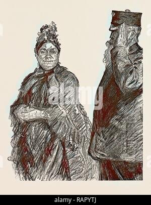 Weibliche VERURTEILTE DAS LEBEN IN Woking, Großbritannien, 1889: SALUTIERTE die MATRONE. Neuerfundene durch Gibon. Klassische Kunst mit einem modernen Touch neuerfundene Stockfoto