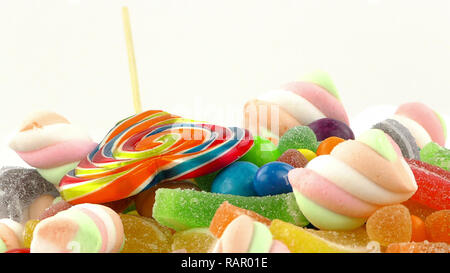 Candy Sweet Jelly Lolly und leckeren Zucker Dessert Stockfoto