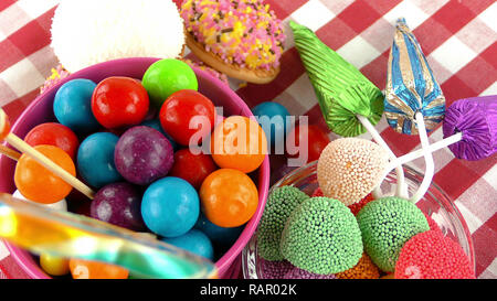 Candy Sweet Jelly Lolly und leckeren Zucker Dessert Stockfoto