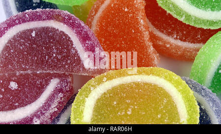 Candy Sweet Jelly Lolly und leckeren Zucker Dessert Stockfoto