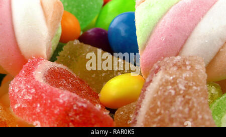 Candy Sweet Jelly Lolly und leckeren Zucker Dessert Stockfoto
