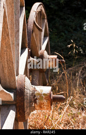 Jahrgang alte Pferdekutsche Pferdekutsche Für die Landwirtschaft Stockfoto