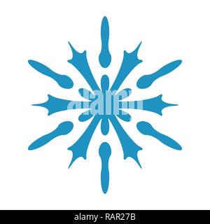 Einfach isoliert Schneeflocke Stock Vektor