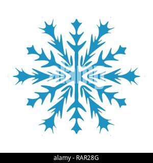 Einfach isoliert Schneeflocke Stock Vektor