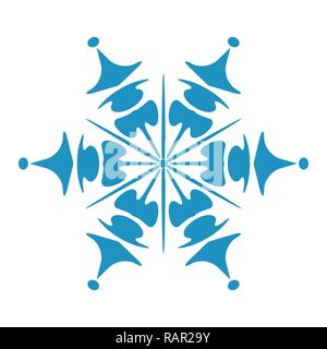 Einfach isoliert Schneeflocke Stock Vektor