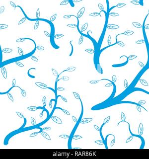 Florale Vektor - nahtlose Hintergrund. Anlage Muster Textur. Stock Vektor