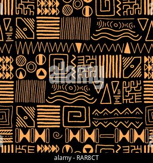 Afrikanische ethnische Muster - Tribal art Hintergrund. Afrika Design. Stock Vektor